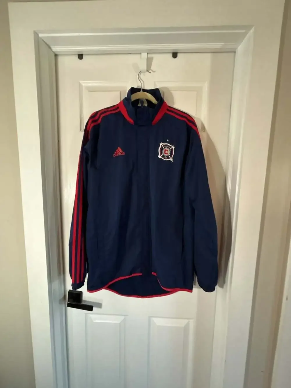 Adidas Chicago Fire MLS Soccer Full-Zip Anthem Track Jacket Size M